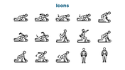 Ergotherapy slides with therapy images, assessment steps, daily activities, benefits, turquoise shapes - slide 11