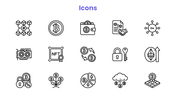 Cryptography Techniques PPT with encryption diagrams, security icons, comparison charts, purple-blue shapes - slide 11