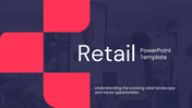 Retail PowerPoint template with modern slides on trends, e-commerce growth, and retail strategy