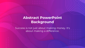 Vibrant abstract background in pink and purple hues with circular patterns and geometric shapes.