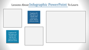 Infographic with five boxes, two in blue with captions and three outlined in black, arranged on a white gradient background.