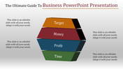 Layered hexagonal infographic with four sections in orange, red, blue, and green, each labeled with a specific topic.