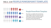 People PowerPoint template showing different gender and percentage breakdowns in a grid with placeholder text.