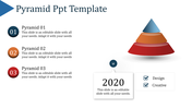 Innovative Pyramid PPT Template with Three Nodes Slide