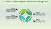 A creative PowerPoint template featuring four nature related icons and a circular design with placeholder text.