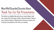 Thank you slide design with bold diagonal purple and red shapes and text for PowerPoint presentations.