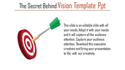 A green dart hitting the bullseye of a red and white target, with descriptive text on the right.