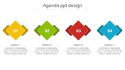 Business growth design featuring a green key and four circular icons in red, blue, yellow, and purple.