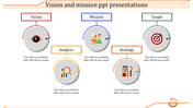Visually linked circular icons with red, blue, green, yellow, and orange tones, connected with labels for business concepts.