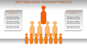 Layered blue silhouette pyramid with tallest figure at the top, aligned with two rounded captions areas.