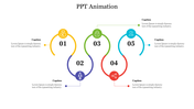 Animated style infographic with loops and icons for finance, human, security, network, and team, with matching caption label.