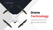 Drone Technology PPT covering types, components, flight principles, applications, control systems, and future trends. - slide 1