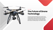 Drone Technology PPT covering types, components, flight principles, applications, control systems, and future trends. - slide 12