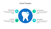 Dental-themed infographic showing rows of teeth in various colors to represent percentages, with icons and caption area.