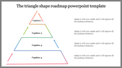 Roadmap PowerPoint template with four colorful steps and arrows, showing progression with captions.
