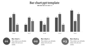 A PPT slide featuring a grayscale bar chart with data for the years 2016 through 2021, with labeled sections for each year.
