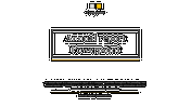Annual report slide with a white text box and yellow accents underlining key sections, on a dark background.