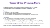 Clean slide with large purple title, gray text body, and bold bullet section headers separating permissions and restrictions.