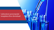 A pipette dropping liquid into a row of test tubes filled with blue liquid, with a red text banner overlay.