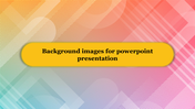 Colorful abstract background with gradient mesh, halftone dots, and diagonal lines, featuring a yellow title box in center.