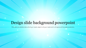 PowerPoint slide with a vibrant blue background featuring rays of light and floating particles.