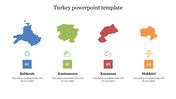 Turkey map highlighting different regions with corresponding icons from baliksir to hakkari with placeholder text. 