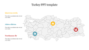 Turkey map highlighting Quercus cerris, Abies cilicica, and Nordmann fir with color-coded icons.