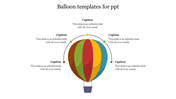 Central balloon graphic with six segments and surrounding labels connected by curved lines to colored dots on each side.