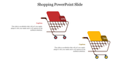 Slide with two shopping carts, each containing different levels of items in red and yellow, with percentage labels.