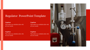 Professional industrial regulator equipment is displayed alongside the regulator PowerPoint template heading.