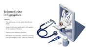Digital consultation concept showing a doctor writing on a clipboard, with medical tools placed beside a tablet.