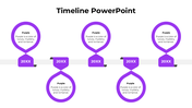 Grey loop timeline with alternating milestones labeled 20XX along a horizontal axis placed in white background.