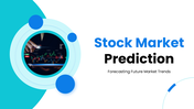 Stock market prediction PPT explaining forecasting methods, factors affecting prices, technical analysis, and AI models.