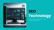 SEO technology presentation featuring analytics tools, keyword research, automation, and performance tracking insights!