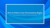 Amazing Blue Template Background Presentation Slide