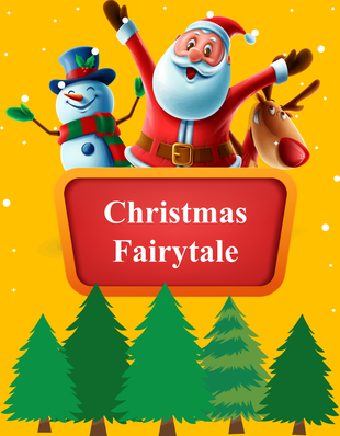Festive Christmas slide showcasing smiling gingerbread characters, candy canes, and cookie trees on a dark backdrop.