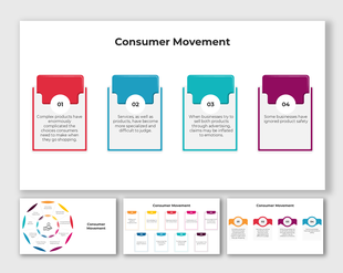 Infographic detailing stages of consumer movement, focusing on product complexity, specialization, and safety issues.