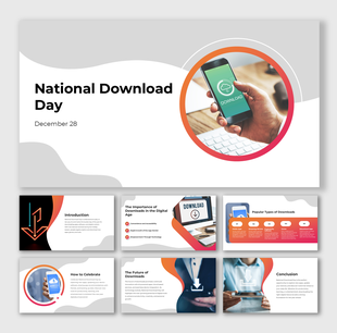 Presentation for National Download Day, exploring download growth, digital convenience, and technology empowerment.