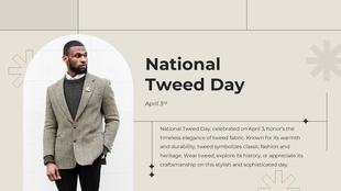 A stylish man in a classic tweed blazer, celebrating National Tweed Day with sophistication and heritage.