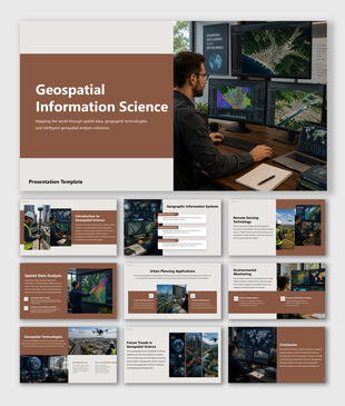Geospatial information science presentation covering GIS mapping, remote sensing, and spatial analysis and mapping. GIS