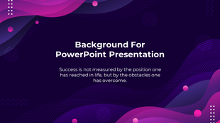 Dynamic and colorful background slide featuring abstract shapes and motivational text.