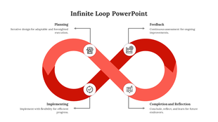 Red Color Infinite Loop PPT Template And Google Slides