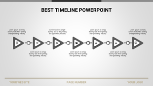 Infographic timeline with curved lines and circular nodes for years 2014 to 2019, featuring icons and text boxes.