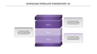 Download Template PowerPoint  3D Design