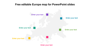 Free Editable Europe Map For PowerPoint Slides