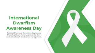 Modern slide featuring a green and white theme, with an awareness ribbon and informative text on the left.