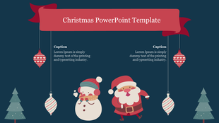 Christmas themed Family Feud game slide deck with a red background, festive decorations, and multiple gaming round slides. 