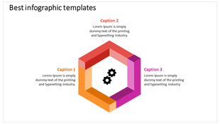 Business template featuring four circular segments, showcasing business activities, processes, targets, and growth.