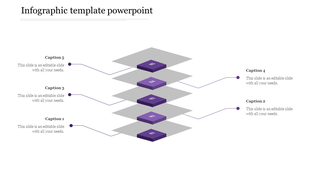 Infographic with five floating purple rectangles on gray backgrounds, connected to captions by thin lines.