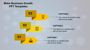 Three red arrows with numbered steps and business icons for team collaboration, tasks, and creativity.